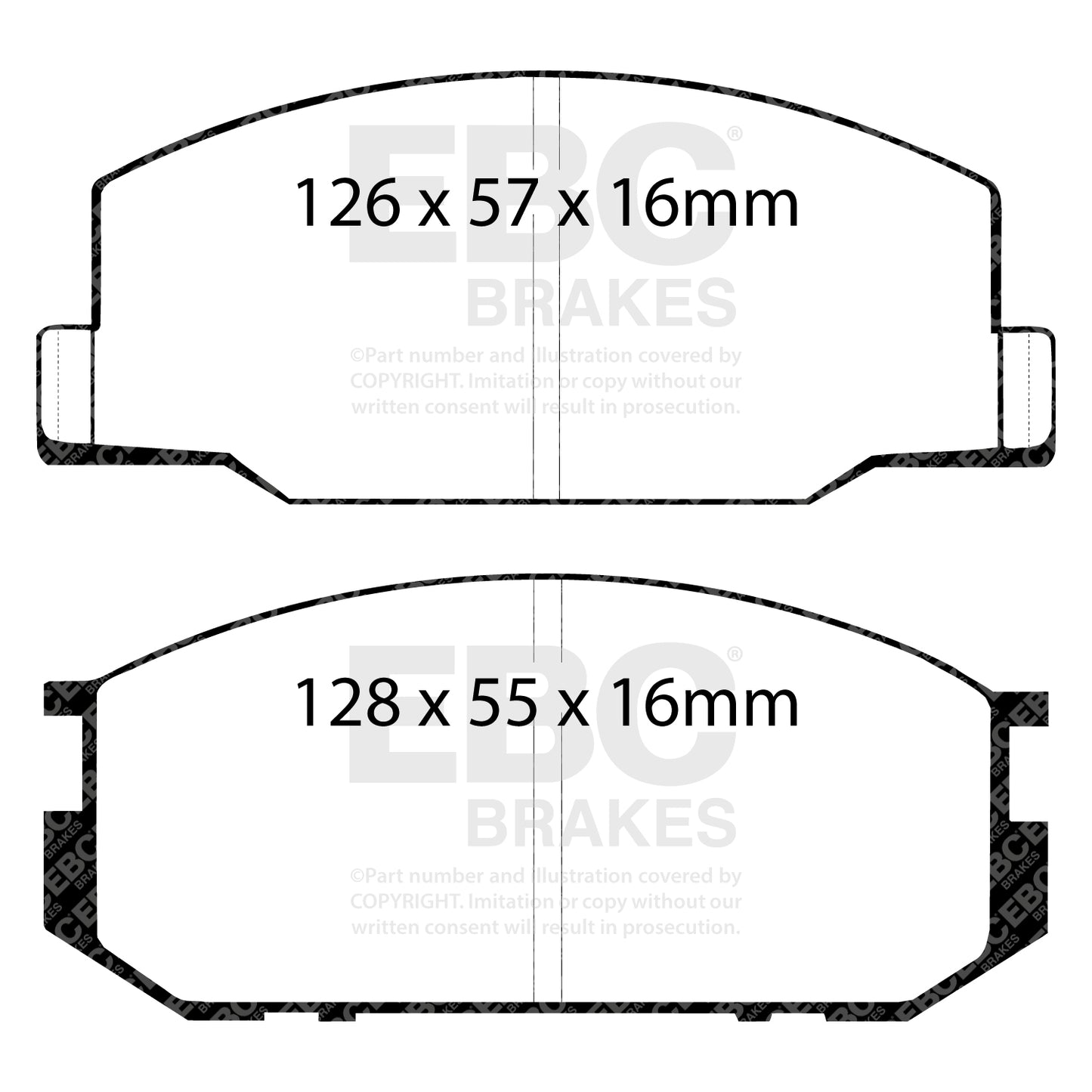 EBC Brakes Greenstuff 6000 Series Truck and SUV Brake Pad Set (DP6992)