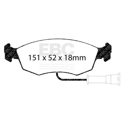 EBC Brakes Greenstuff 6000 Series Truck and SUV Brake Pad Set (DP6992)