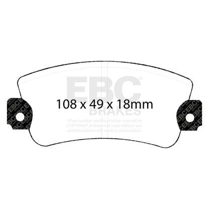 EBC Brakes Greenstuff 6000 Series Truck and SUV Brake Pad Set (DP6992)