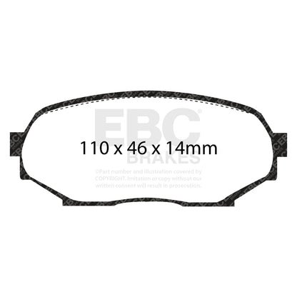 EBC Brakes Greenstuff 6000 Series Truck and SUV Brake Pad Set (DP6992)