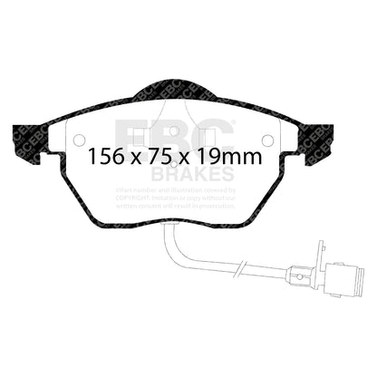 EBC Brakes Greenstuff 6000 Series Truck and SUV Brake Pad Set (DP6992)