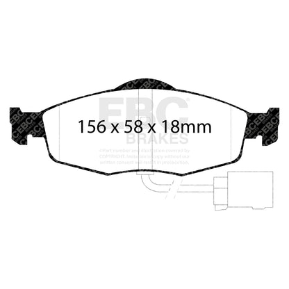 EBC Brakes Greenstuff 6000 Series Truck and SUV Brake Pad Set (DP6992)