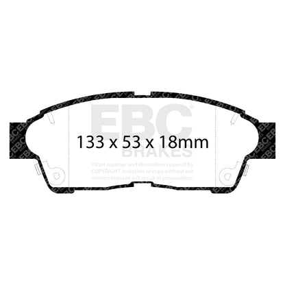 EBC Brakes Greenstuff 6000 Series Truck and SUV Brake Pad Set (DP6992)