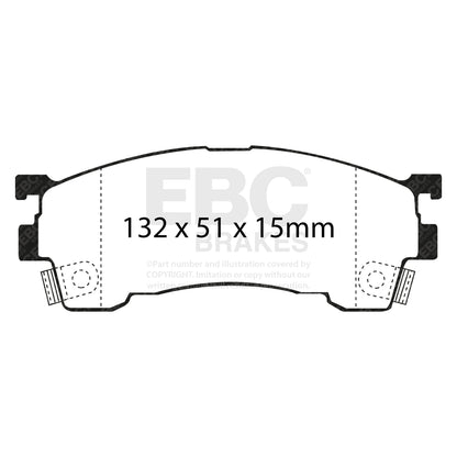 EBC Brakes Greenstuff 6000 Series Truck and SUV Brake Pad Set (DP6992)