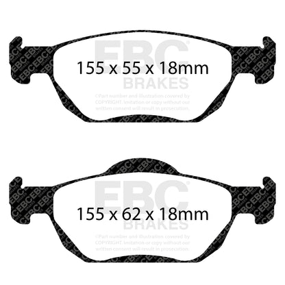 EBC Brakes Greenstuff 6000 Series Truck and SUV Brake Pad Set (DP6992)