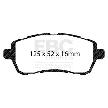 EBC Brakes Greenstuff 6000 Series Truck and SUV Brake Pad Set (DP6992)