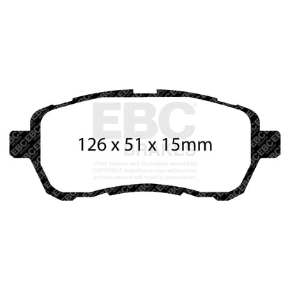 EBC Brakes Greenstuff 6000 Series Truck and SUV Brake Pad Set (DP6992)