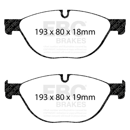 EBC Brakes Greenstuff 6000 Series Truck and SUV Brake Pad Set (DP6992)