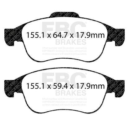 EBC Brakes Greenstuff 6000 Series Truck and SUV Brake Pad Set (DP6992)