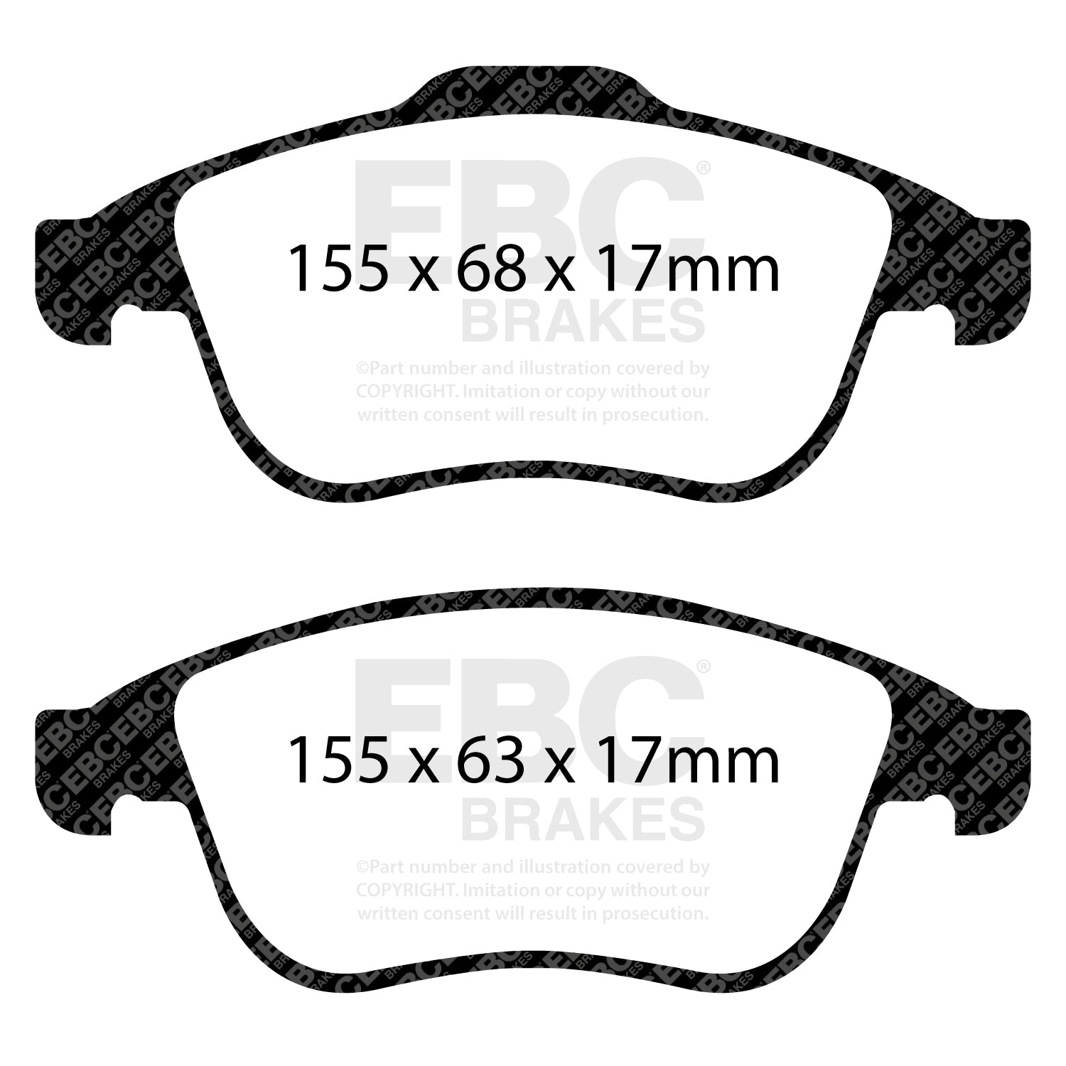 EBC Brakes Greenstuff 6000 Series Truck and SUV Brake Pad Set (DP6992)