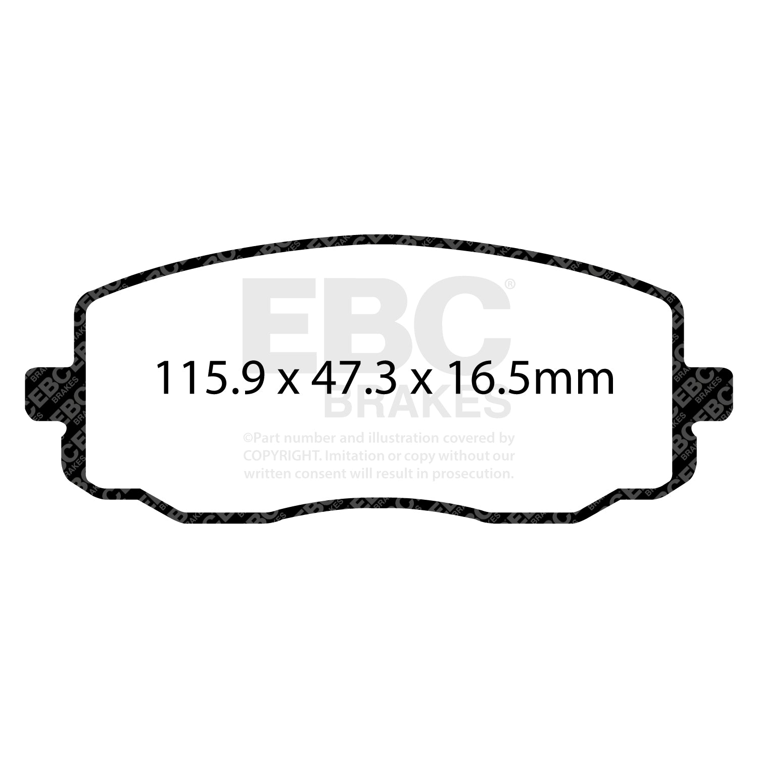 EBC Brakes Greenstuff 6000 Series Truck and SUV Brake Pad Set (DP6992)