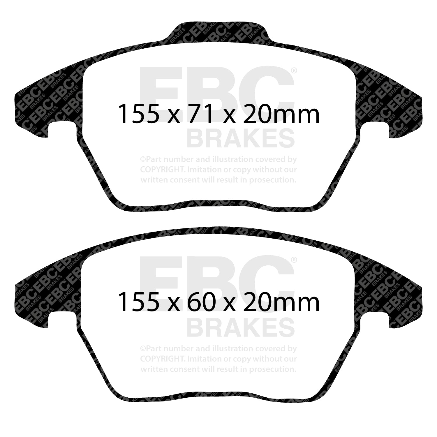 EBC Brakes Greenstuff 6000 Series Truck and SUV Brake Pad Set (DP6992)