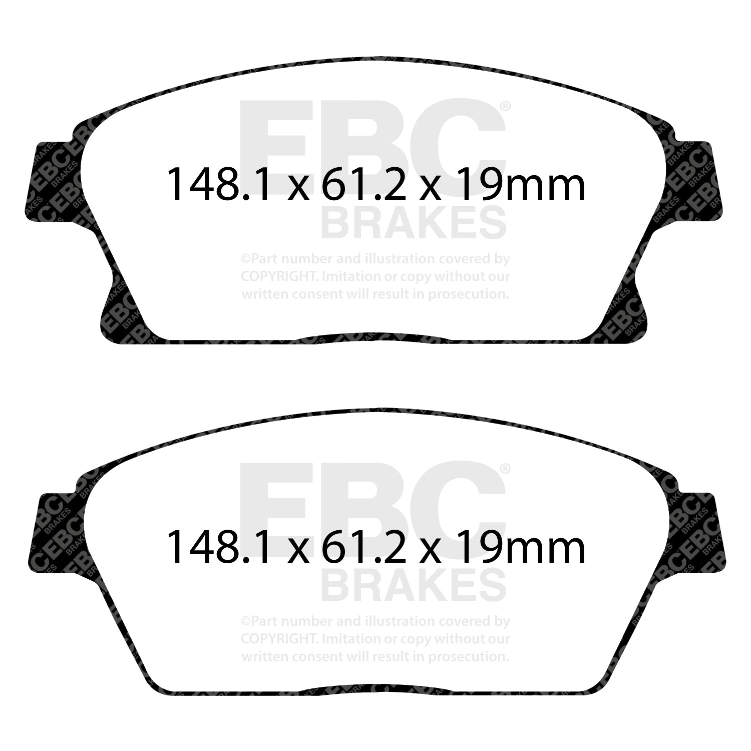 EBC Brakes Greenstuff 6000 Series Truck and SUV Brake Pad Set (DP6992)