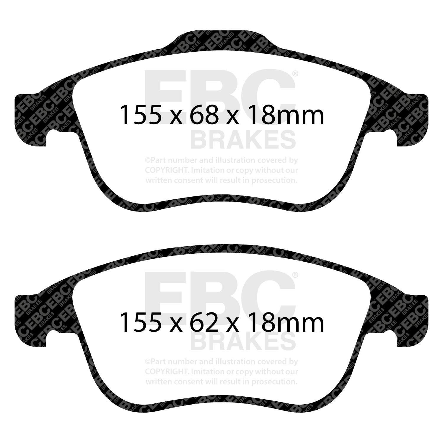 EBC Brakes Greenstuff 6000 Series Truck and SUV Brake Pad Set (DP6992)