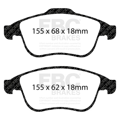EBC Brakes Greenstuff 6000 Series Truck and SUV Brake Pad Set (DP6992)