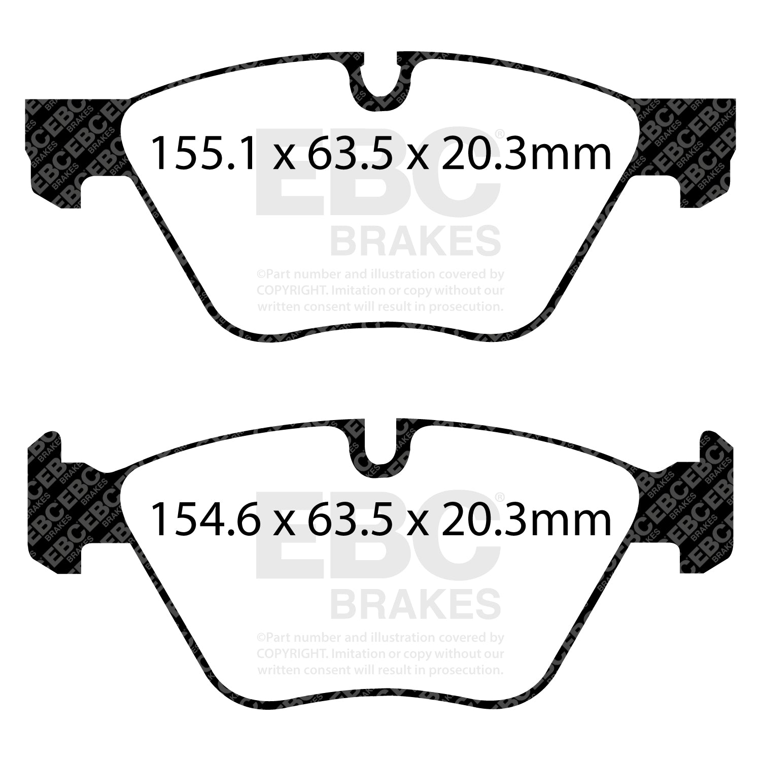 EBC Brakes Greenstuff 6000 Series Truck and SUV Brake Pad Set (DP6992)