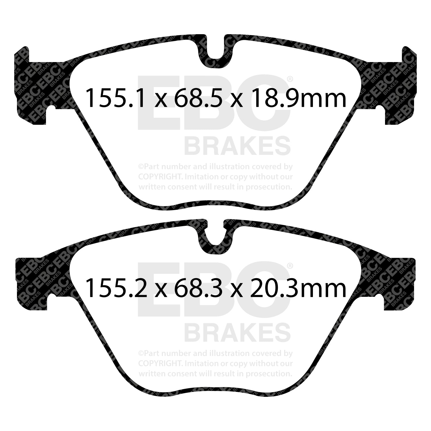EBC Brakes Greenstuff 6000 Series Truck and SUV Brake Pad Set (DP6992)