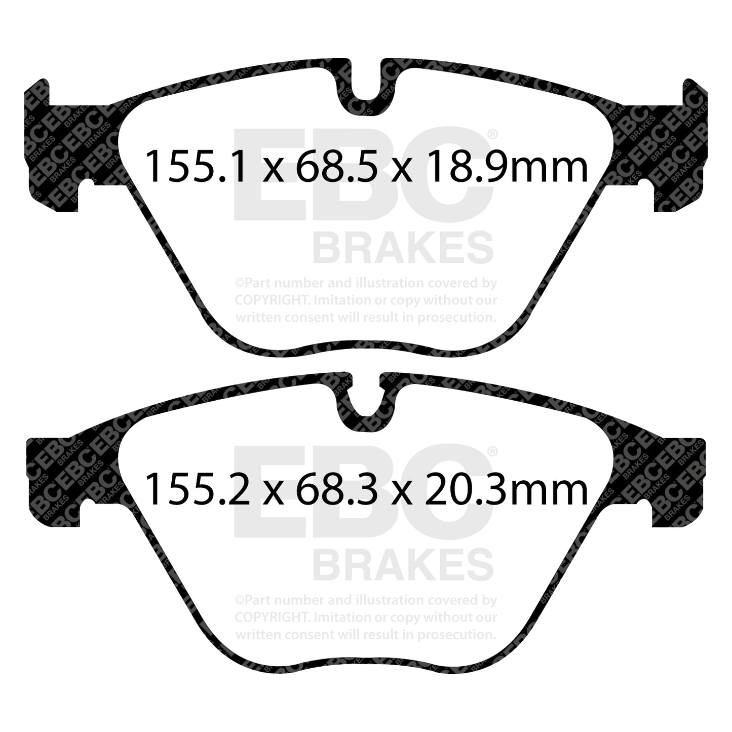 EBC Brakes Greenstuff 6000 Series Truck and SUV Brake Pad Set (DP6992)