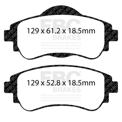 EBC Brakes Greenstuff 6000 Series Truck and SUV Brake Pad Set (DP6992)
