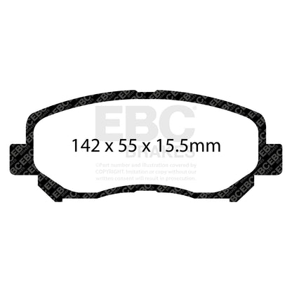 EBC Brakes Greenstuff 6000 Series Truck and SUV Brake Pad Set (DP6992)