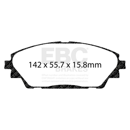 EBC Brakes Greenstuff 6000 Series Truck and SUV Brake Pad Set (DP6992)