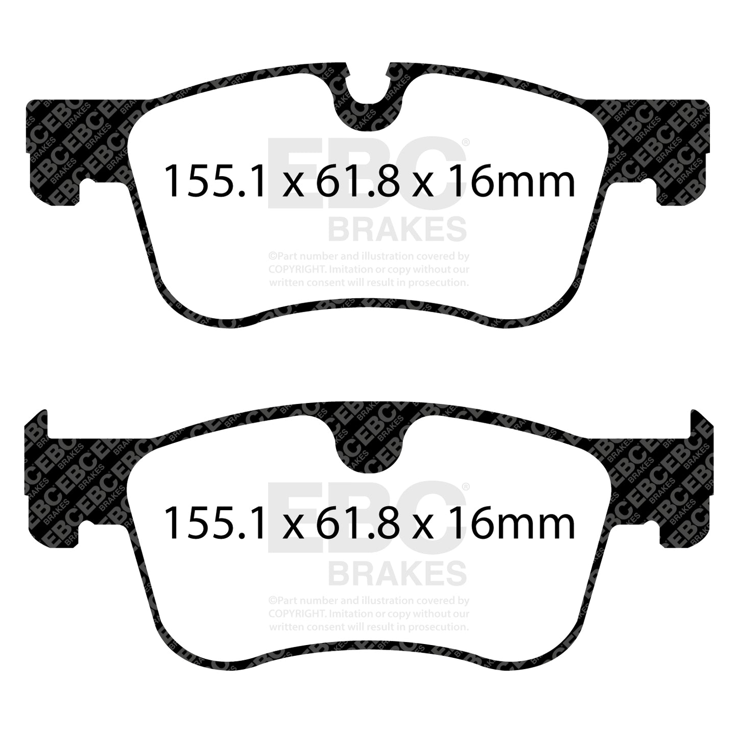 EBC Brakes Greenstuff 6000 Series Truck and SUV Brake Pad Set (DP6992)