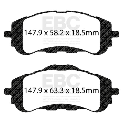 EBC Brakes Greenstuff 6000 Series Truck and SUV Brake Pad Set (DP6992)