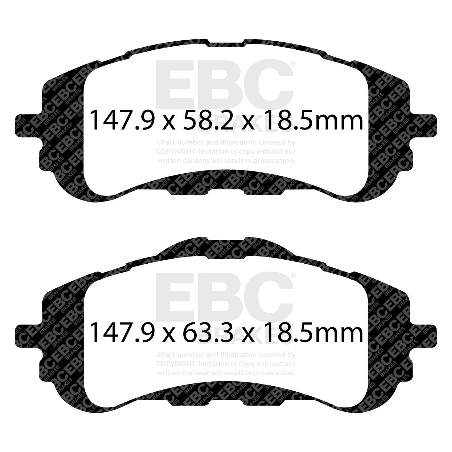 EBC Brakes Greenstuff 6000 Series Truck and SUV Brake Pad Set (DP6992)