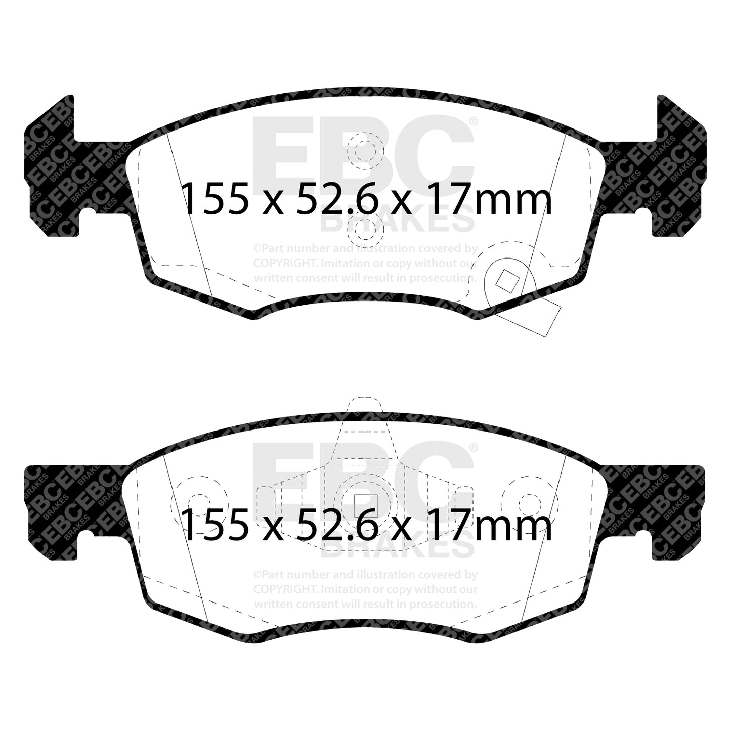 EBC Brakes Greenstuff 6000 Series Truck and SUV Brake Pad Set (DP6992)