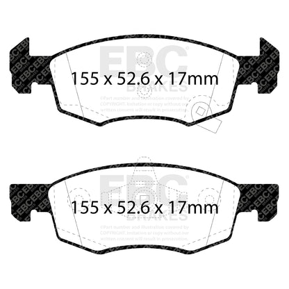 EBC Brakes Greenstuff 6000 Series Truck and SUV Brake Pad Set (DP6992)