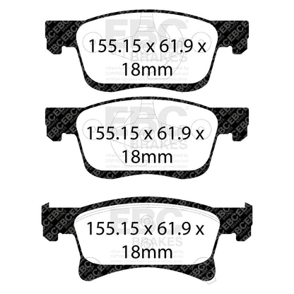 EBC Brakes Greenstuff 6000 Series Truck and SUV Brake Pad Set (DP6992)
