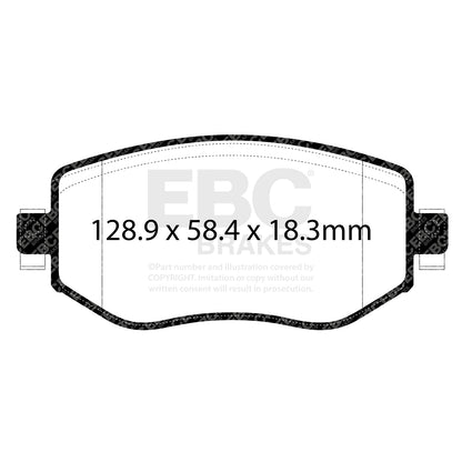 EBC Brakes Greenstuff 6000 Series Truck and SUV Brake Pad Set (DP6992)