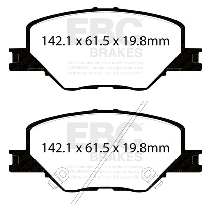 EBC Brakes Greenstuff 6000 Series Truck and SUV Brake Pad Set (DP6992)