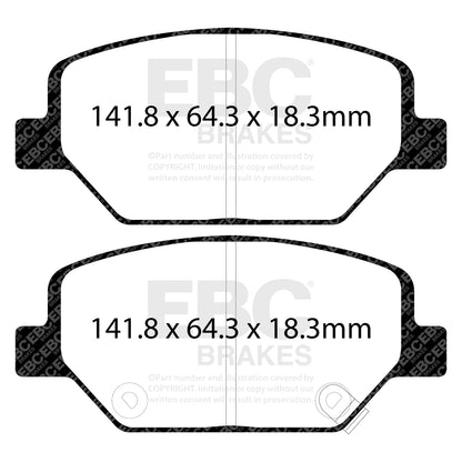 EBC Brakes Greenstuff 6000 Series Truck and SUV Brake Pad Set (DP6992)