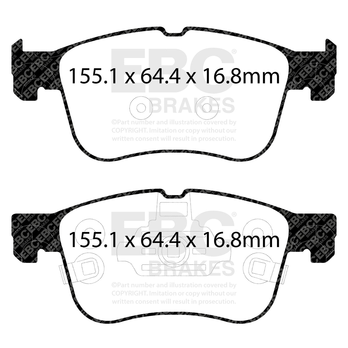 EBC Brakes Greenstuff 6000 Series Truck and SUV Brake Pad Set (DP6992)