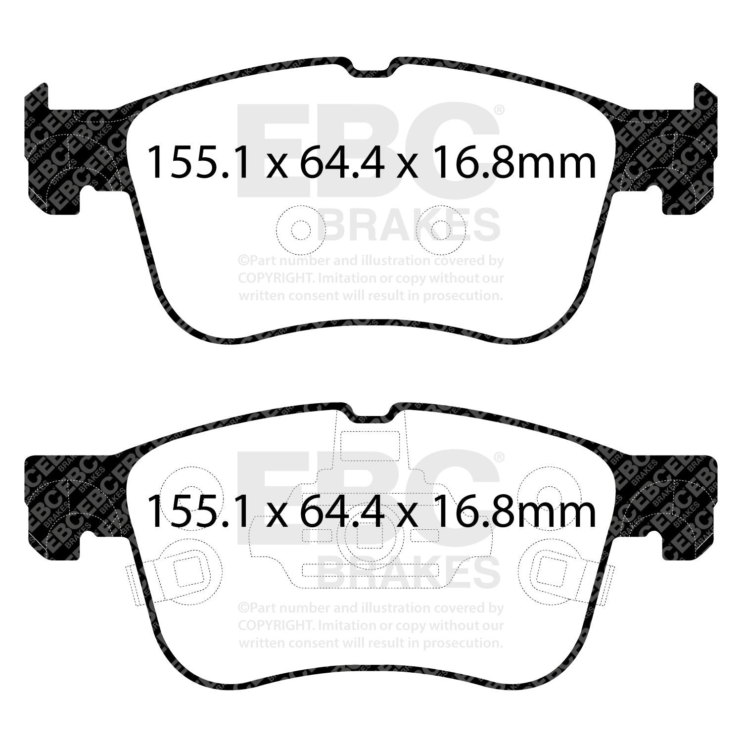 EBC Brakes Greenstuff 6000 Series Truck and SUV Brake Pad Set (DP6992)