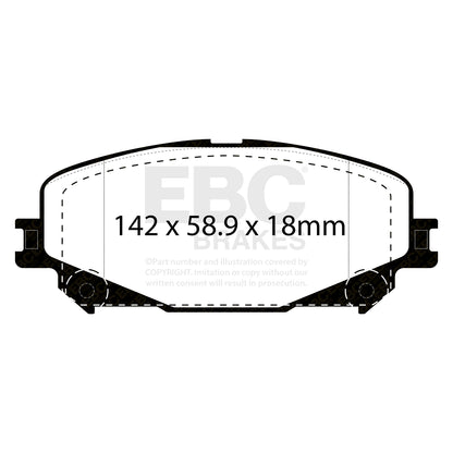 EBC Brakes Greenstuff 6000 Series Truck and SUV Brake Pad Set (DP6992)