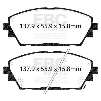 EBC Brakes Greenstuff 6000 Series Truck and SUV Brake Pad Set (DP6992)
