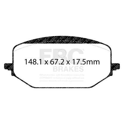 EBC Brakes Greenstuff 6000 Series Truck and SUV Brake Pad Set (DP6992)