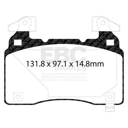 EBC Brakes Greenstuff 6000 Series Truck and SUV Brake Pad Set (DP6992)