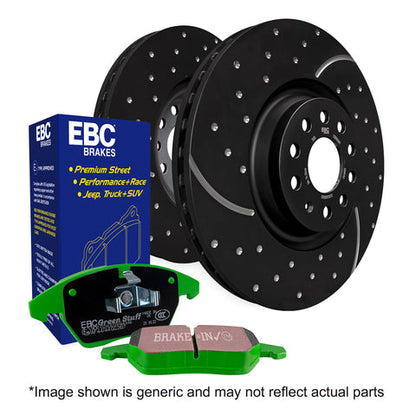 2016 -2022 Renault Megane Hatch Mk4 GT 1.6 Turbo - EBC Greenstuff Front Brake Pads and GD Front Brake Discs