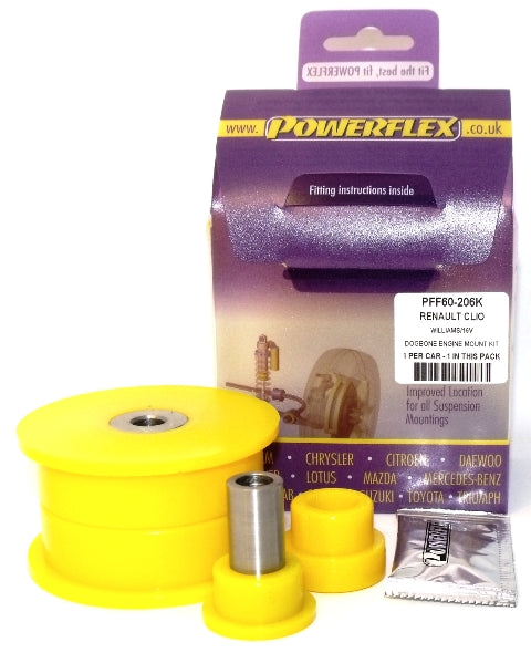 Powerflex - Renault Clio Models Clio I inc 16v & Williams (1990-1998) Engine Dogbone Mount Kit (Williams)