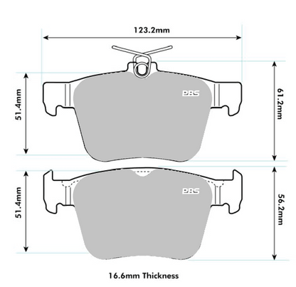 2012 -  AUDI A3 (8V1, 8VK) 1.8 TFSI PBS  Rear Brake Pads