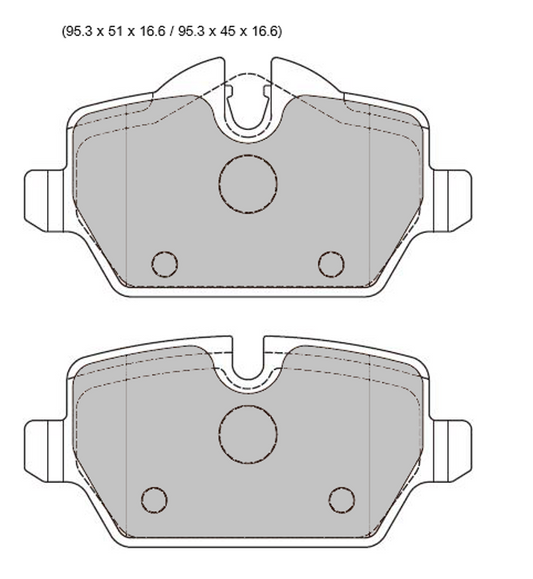 2012 -  MINI MINI PACEMAN (R61) Cooper S ALL4 PBS  Rear Brake Pads