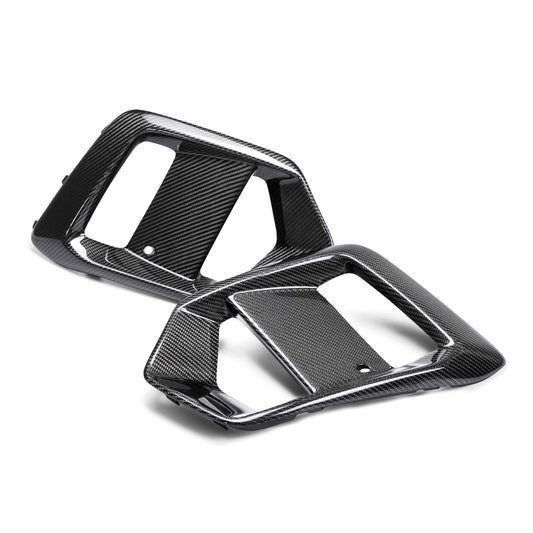Carbon Fibre Fog Light Surround For 2016-2018 Ford Focus Rs