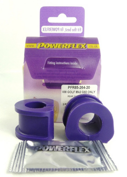 Powerflex - Volkswagen Golf Golf MK2 (1985 - 1992)Golf MK2 4WD, Inc Rallye & Country (1985 - 1992) Rear Anti Roll Bar Outer Mount 20mm