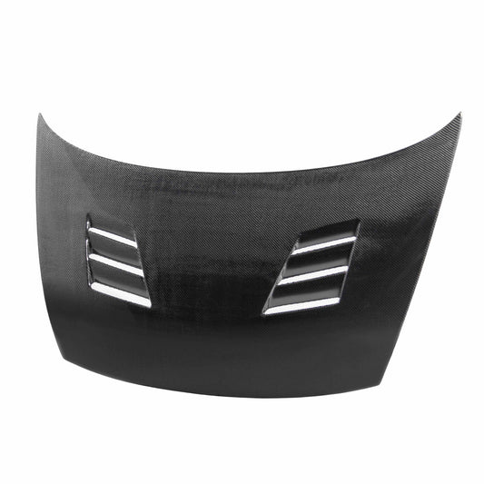 Tm-Style Carbon Fibre Bonnet For 2006-2011 Honda Civic 4Dr
